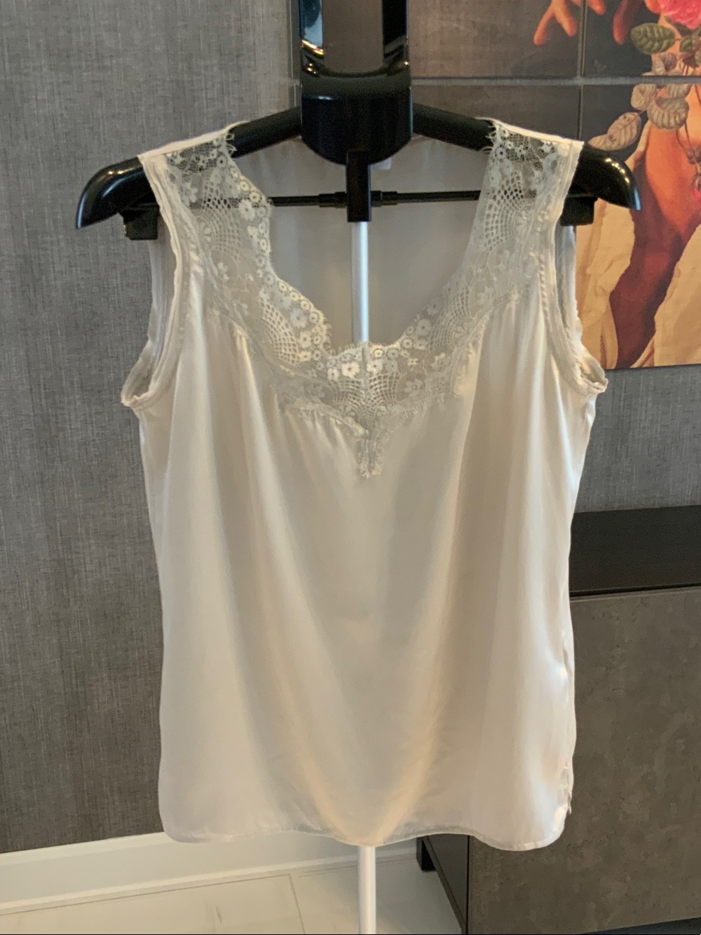 Escada Sport Silk and lace Camisole in Cream 38